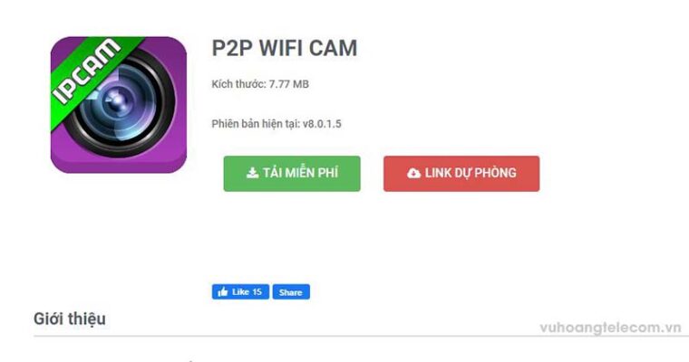 Phần mềm P2PWIFICAM trên điện thoại Android và iOs